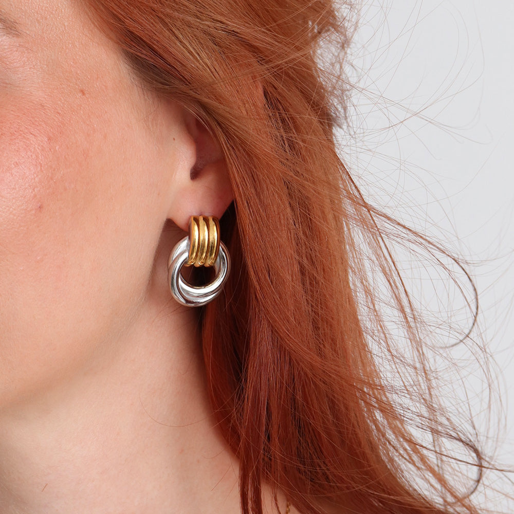 Mia Earrings - Gold / Silver