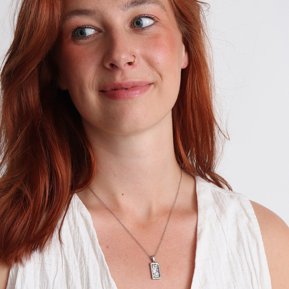 Collana con ciondolo Luna - Argento