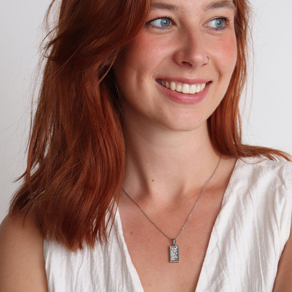 Collana con ciondolo Luna - Argento