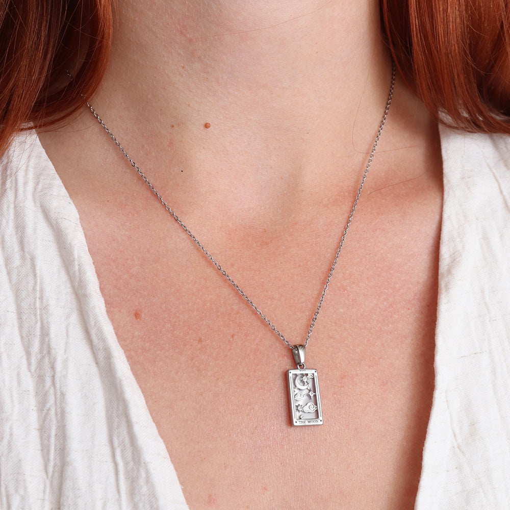 Collana con ciondolo Luna - Argento