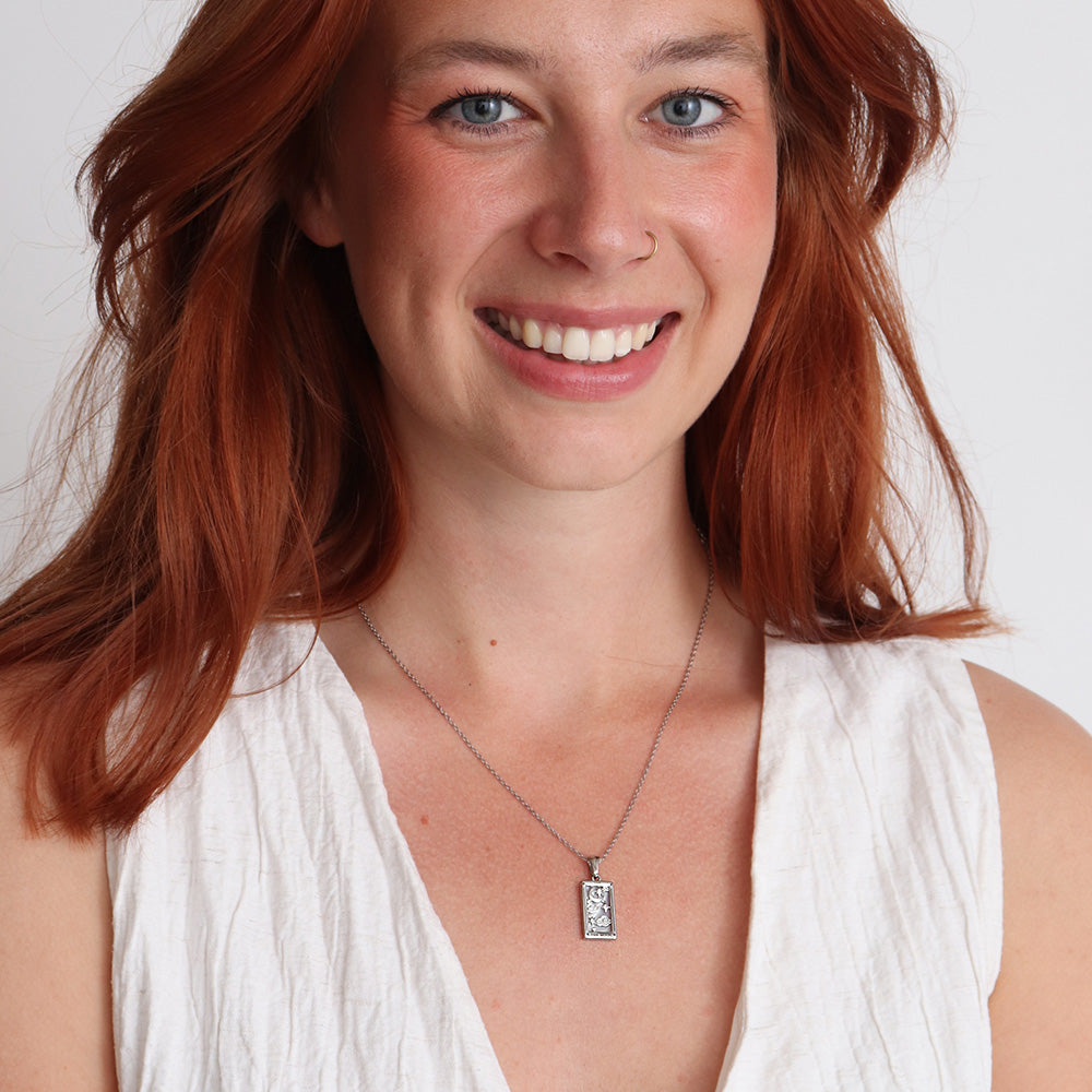 Collana con ciondolo Luna - Argento