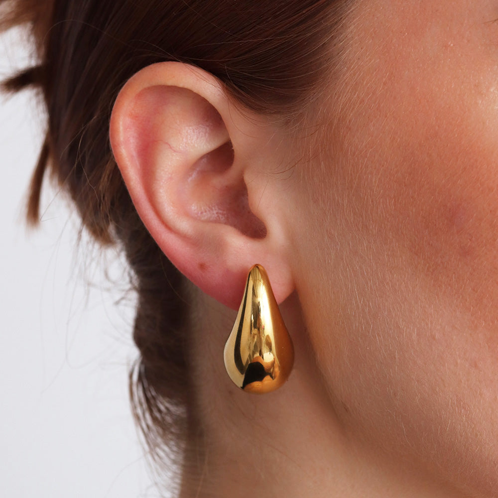 Orecchini pendenti a forma di pera - Oro