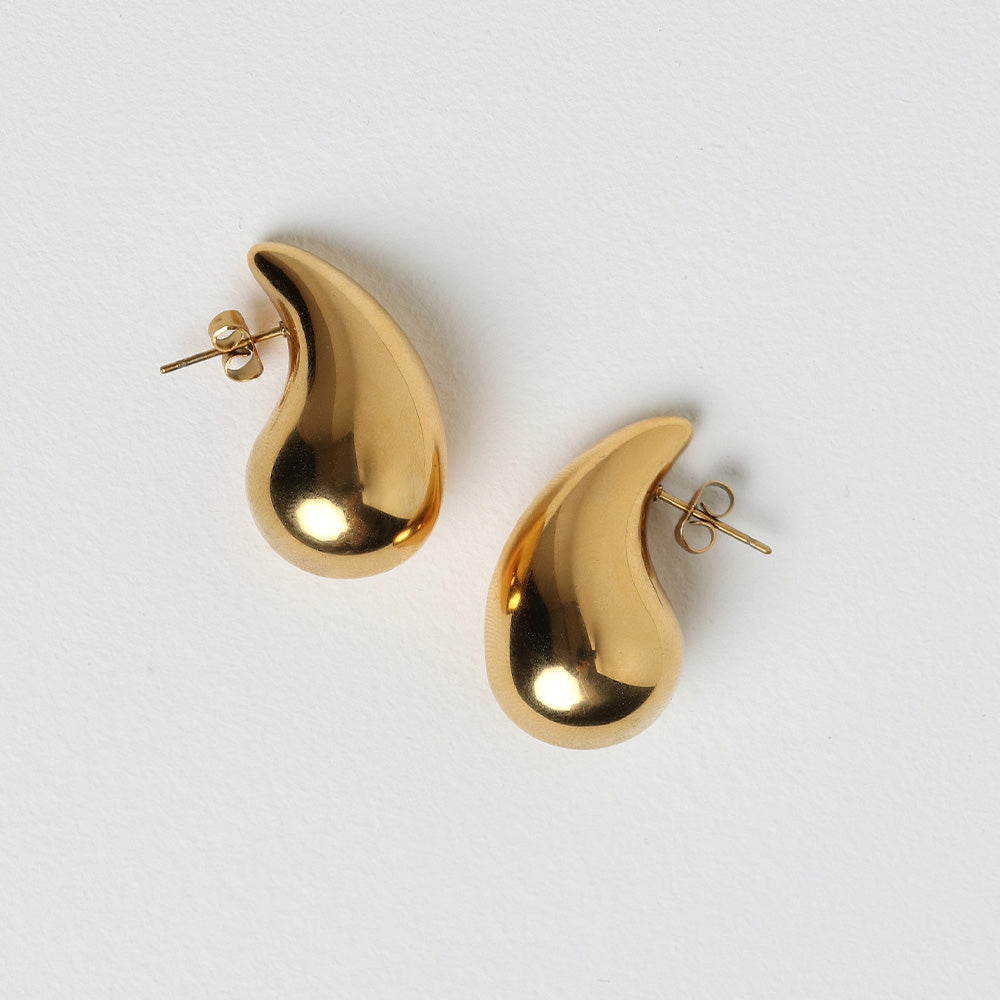 Orecchini pendenti a forma di pera - Oro