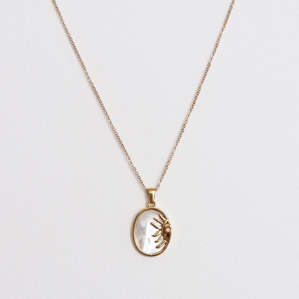Rosa Moon Necklace - Gold