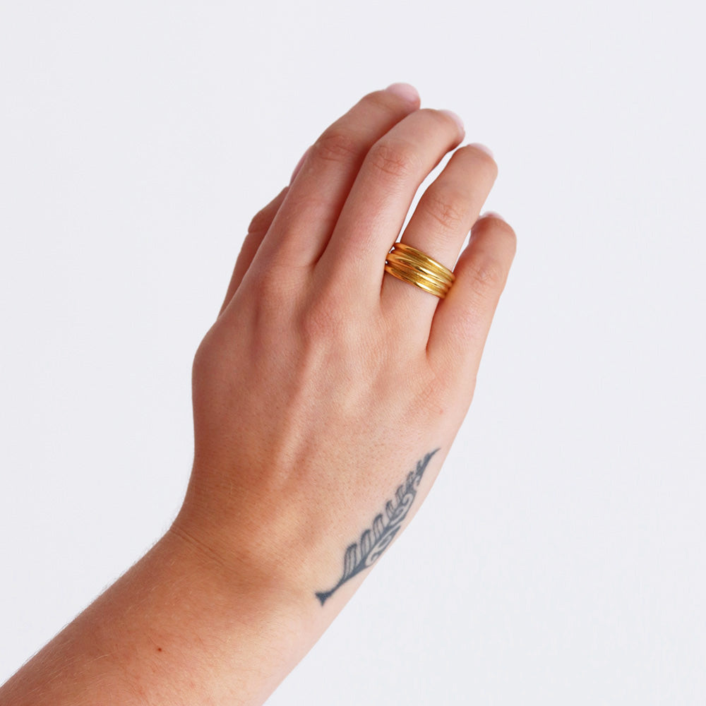 Anello testurizzato - Oro