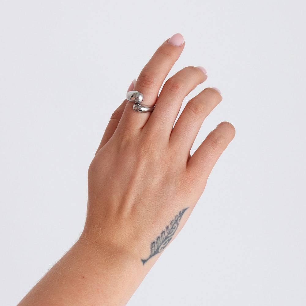 Large Twist Ring - Silver