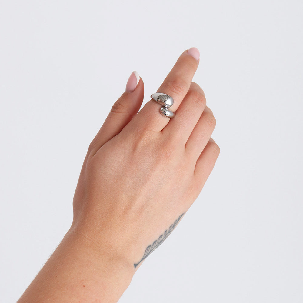 Large Twist Ring - Silver