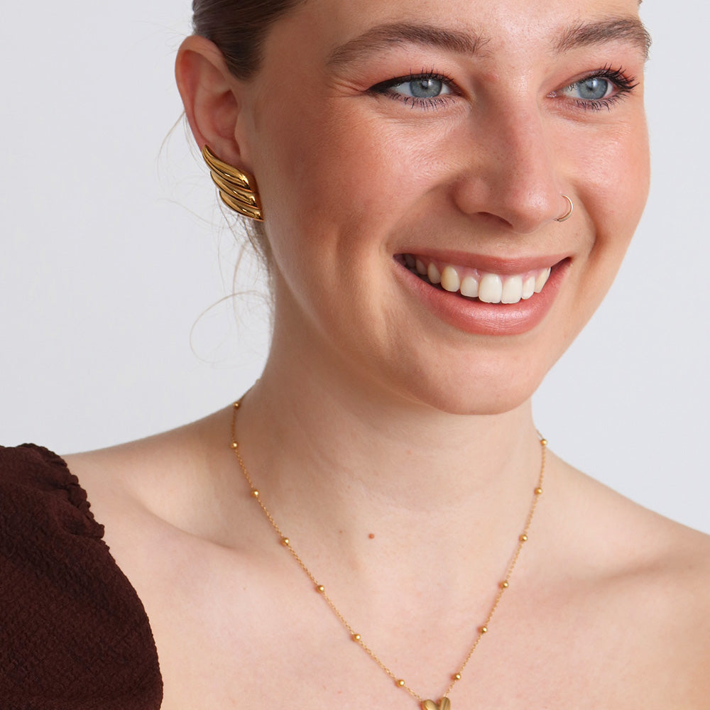 Grace Winged Earrings - Gold