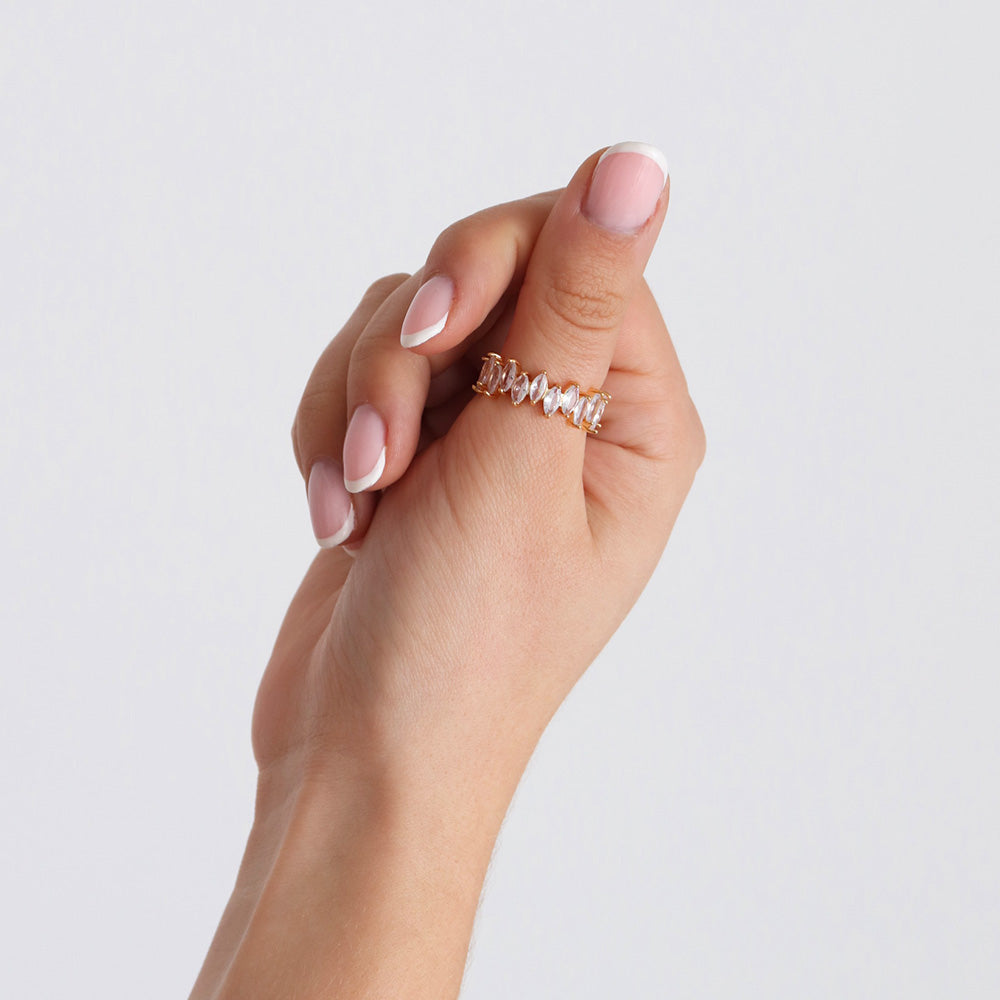 Zircon Statement Ring - Gold